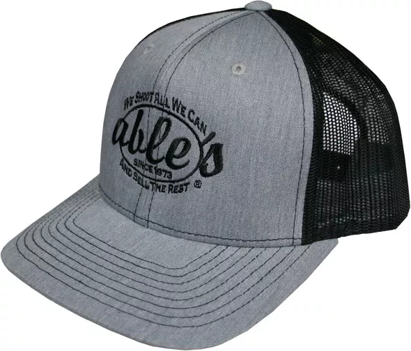Able's Mesh Cap Heather Grey, Black, Hat (AC034)