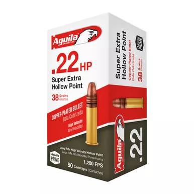 Aguila Ammunition Supermaximum Hyper Velocity 22LR 30 Grain Copper-Plated Solid Point - 50 Rounds per Box