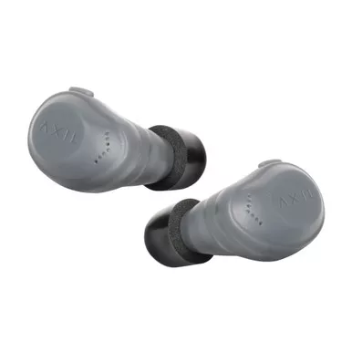 AXIL XCOR-R Digital Tactical Shooting Earbuds - Includes Charging Case, USB-C Charging Cable, Gray