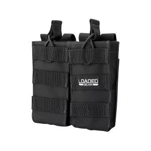 Barska CX-850 Double Section Magazine Pouch Black