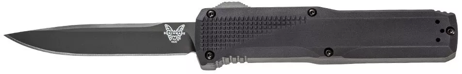 Benchmade Phaeton Out-The-Front Automatic Knife w/Single Edge Drop-Point Plain Edge Blade (4600DLC)