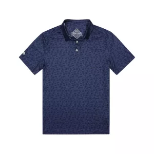 Burlebo Men's Performance Short Sleeve Polo Stars and Stripes Medium