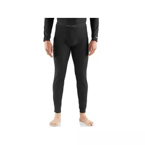 Carhartt Men's Force Midweight Waffle Base Layer Pants Black Medium