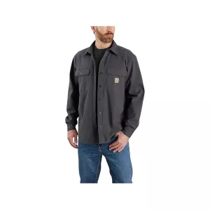 Carhartt Men's Rugged Flex Relaxed Fit Fleece Lined Shirt Jacket Shadow Medium