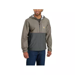 Carhartt Men's Storm Defender Relaxed Fit Lightweight Packable Jacket Desert/Gravel 2XL