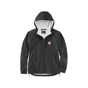 Carhartt Men's Storm Defender Relaxed Fit Lightweight Packable Rain Jacket Black XL