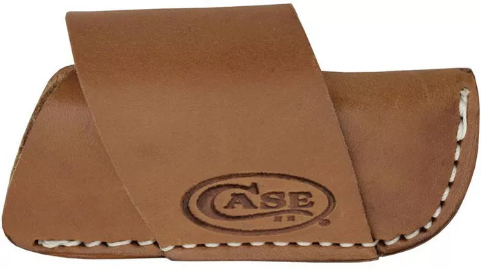 Case Leather Sidedraw Medium Brown Embossed Sheath, Medium (50148)