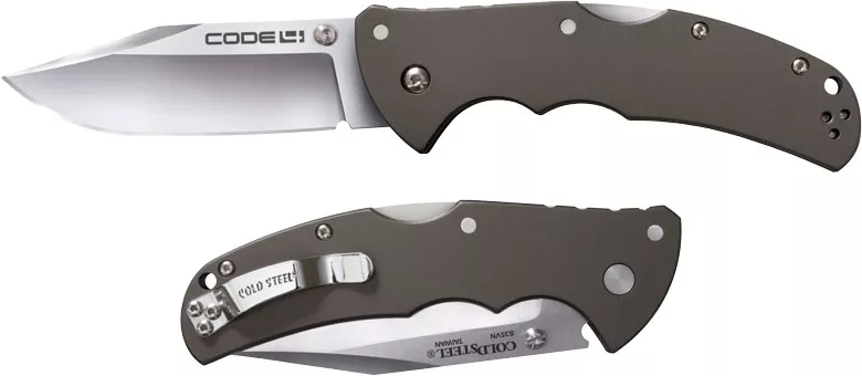 Cold Steel Code 4 Knife, Clip Point, Plain Edge (58PC)