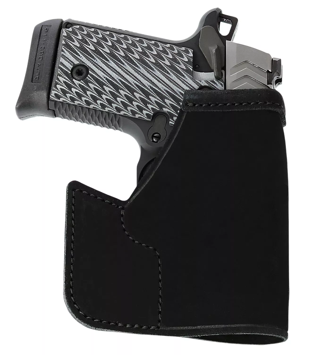 Galco PRO600B Pocket ProtectorBlack Horsehide Fits Glock 42 Ambidextrous