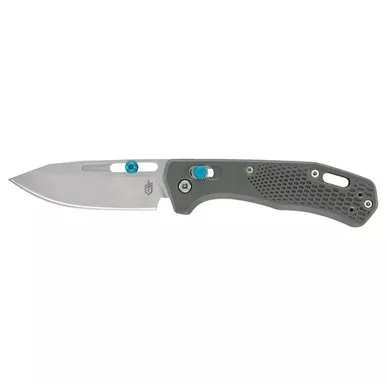 Gerber Assert Pivot Lock Folding Knife - 2.98" S30V Satin Drop Point Blade, Green Fiber Reenforced Nylon Handle
