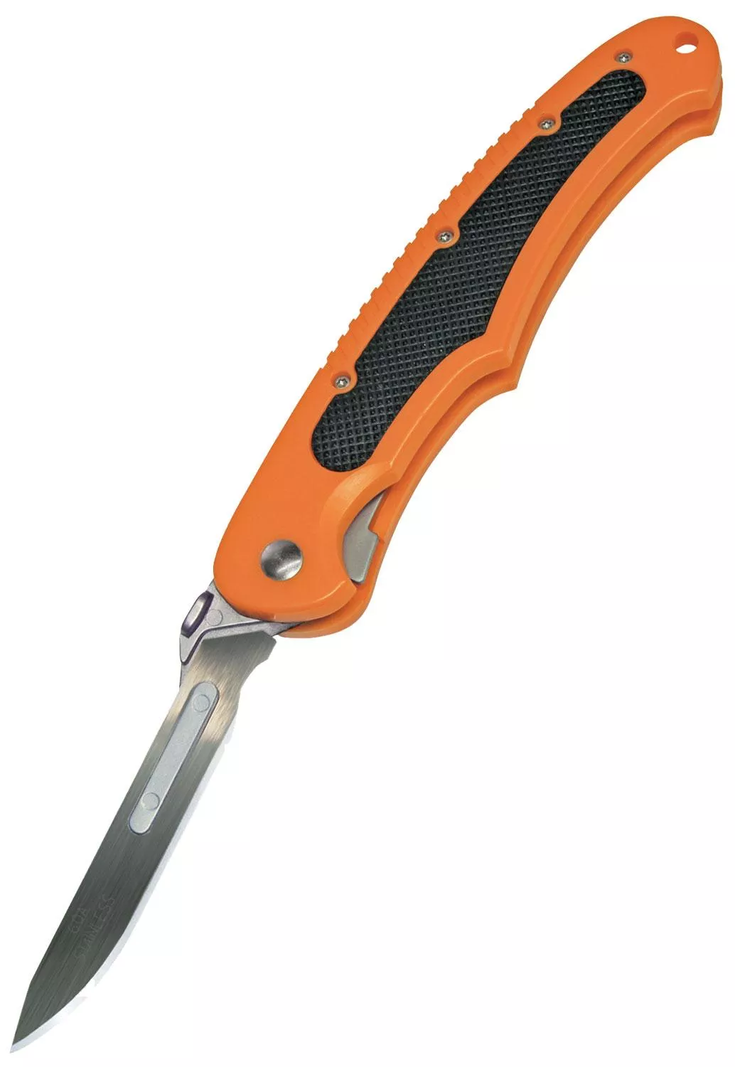 Havalon Piranta-Bolt Replaceable Field Knife w/Plain Edge & Plastic Orange Handle (XTC60ABOLT)