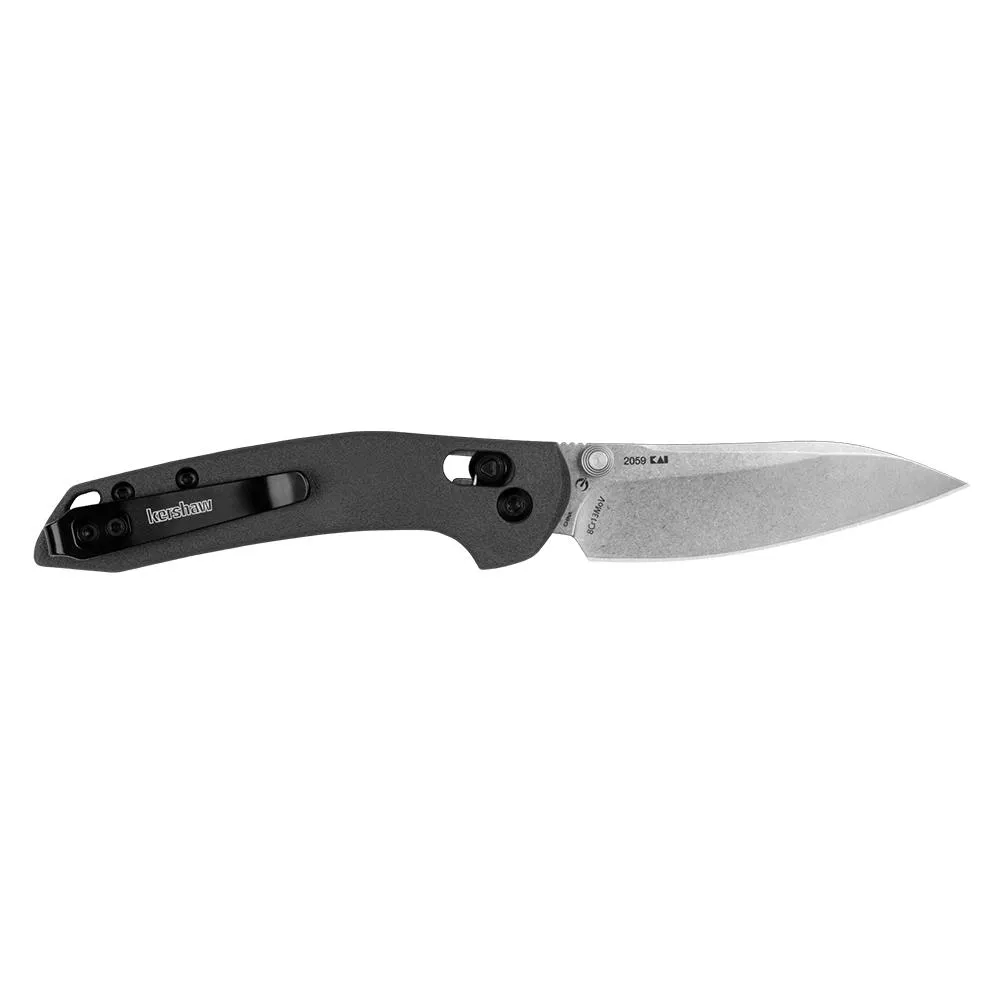 Kershaw Duster Folding Knife 2-9/10" Modified Sheepsfoot Blade Grey