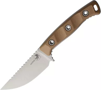 Microtech Akris Fixed Blade Double Edge 3.65" M390MK Stonewashed Blade G10 Handle - 95-10DE-4