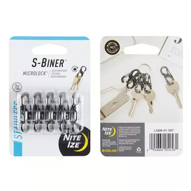 Nite Ize S-Biner MicroLock Stainless Steel 5 Pack