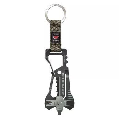 Real Avid Micro Tool | Keychain | Optimized for the AR15 | Black Finish | Stainless Steel | AVMICROAR15