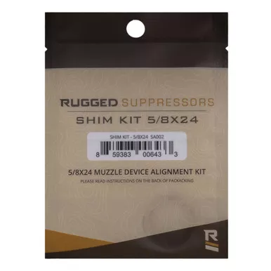Rugged Suppressors Shim Kit | For Aligning Muzzle Devices | Fits 5/8X24 Muzzle Threading | SA002