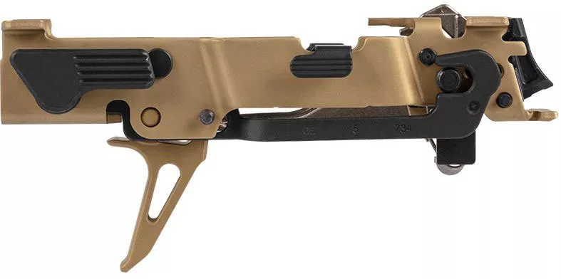 Sig Sauer P320 Custom Works Frame, Fire Control unit, Skeletonized Flat Blade Trigger, Titanium Nitride Finish
