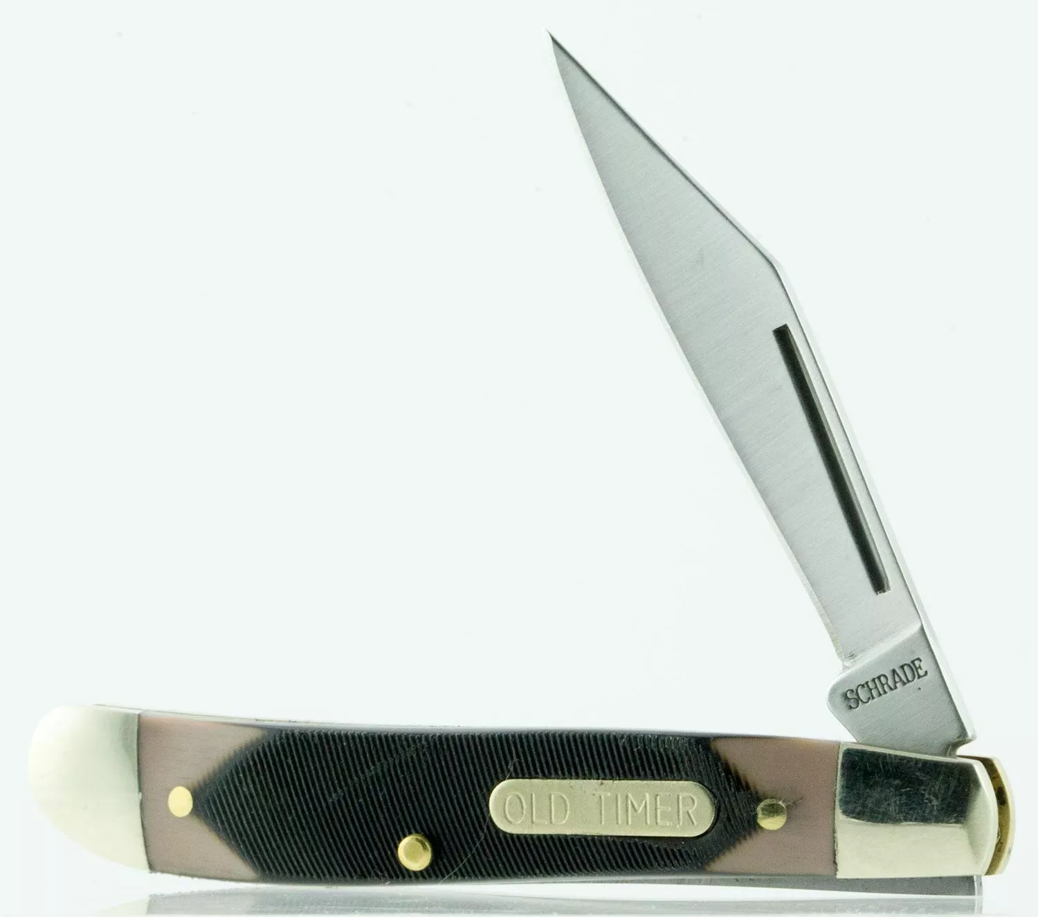 Smith & Wesson Old Timer Pal Clip Point Folding Knife w/Plain Edge & Sawcut Bone Handle (12OT)