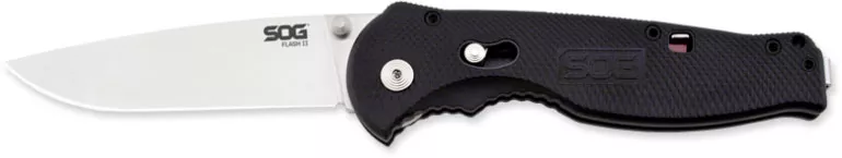SOG Flash II Drop Point Blade Folding Knife (FSA8)