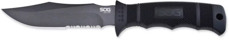 SOG Seal Pup Serrated Clip Point Fixed Blade (M37K)