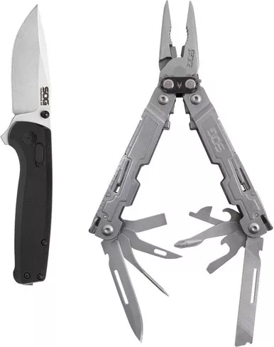 SOG Terminus XR Folding Knife and PowerAccessMulti-Tool Combo