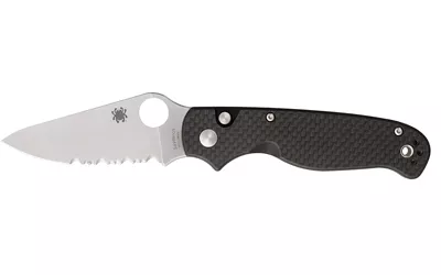 SPYDERCO BUTTONUP CF PS 3.27" BK/SLV
