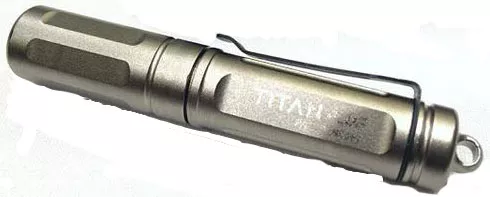 Surefire Titan-B Flashlight, Variable Output LED 300/75/15 Lumen, Nickel-plated Brass (TITAN-B)