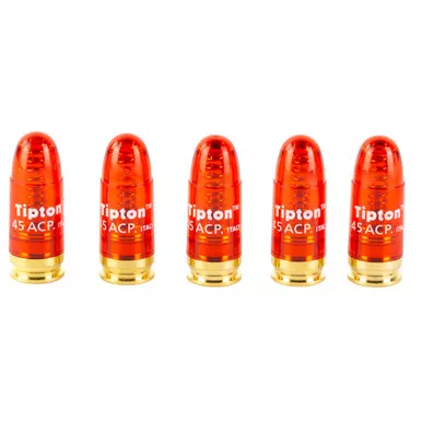 Tipton Snap Caps | Translucent Red | 45 ACP | 5-Pack | 146331
