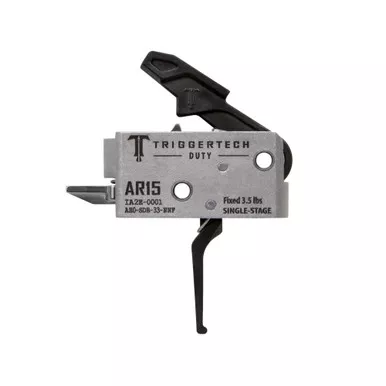 TriggerTech Duty | Flat Trigger | Single Stage | 3.5LB Pull | Fits AR-15 | Anodized Finish | Black | AH0-SDB-33-NNF