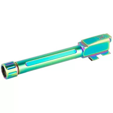True Precision TPRCSN Barrel | 9MM | Spectrum (Rainbow PVD) | Thread Protector | Threaded | Glock 48 | TP-G48B-XTC