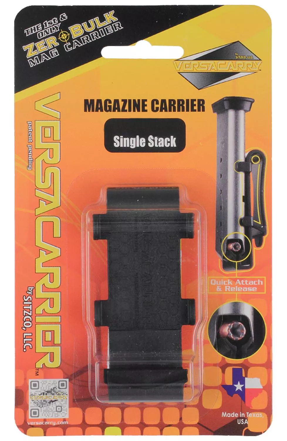Versacarrier 40 S&W Black Double Stack Magazine Carrier, Black (40DS)